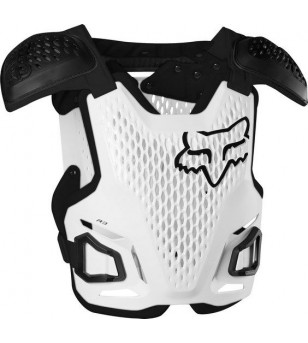 Plastron FOX Raptor R3 blanc-noir