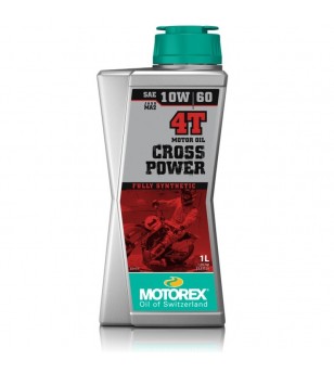 Huile moteur MOTOREX Cross Power 4T 10W60 100% synthétique 1L/4L