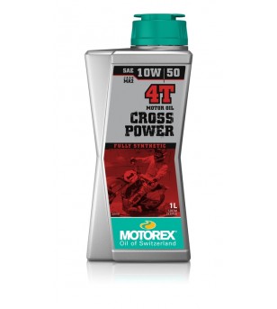 Huile moteur MOTOREX Cross Power 4T 10W50 100% synthétique 1L/4L