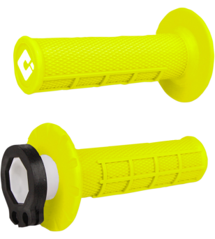 Poignée ODI Lock-on gauffrée V2 jaune fluo