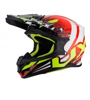 Casque Scorpion VX-21 Air Xagon Rouge fluo-Noir