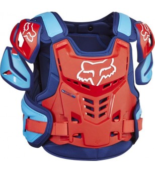 Plastron FOX Raptor Chest G rouge-bleu